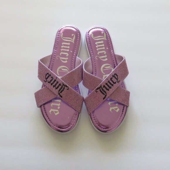 Juicy Couture Bling Lavender Slides Size 10 - Picture 4 of 7